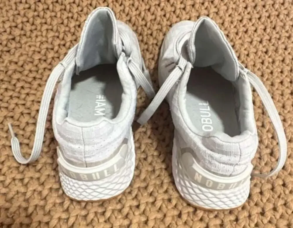 NOBULL Women's Light Grey Allday Ripstop Athletic Training Shoes Size 7